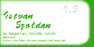 istvan szoldan business card