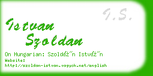 istvan szoldan business card